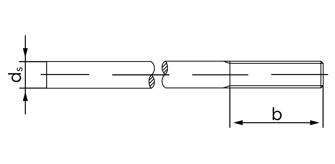Teknisk tegning af DIN 525